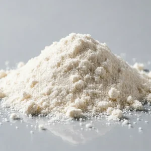 palmitoylethanolamide-pea-white-to-off-white-fine-powder-appearance-close-up Close-up of palmitoylethanolamide PEA as a white to off-white fine crystalline powder, showing the physical appearance and texture of the raw material