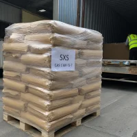 Stretch-wrapped pallet of SXS sodium xylene sulfonate CAS 1300-72-7 bags loading into container, wholesale detergent raw material export