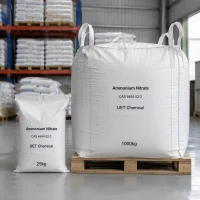 ammonium-nitrate-cas-6484-52-2-25kg-1000kg-packaging Ammonium nitrate CAS 6484-52-2 packaging options: 25kg bag and 1000kg jumbo bulk bag on pallet