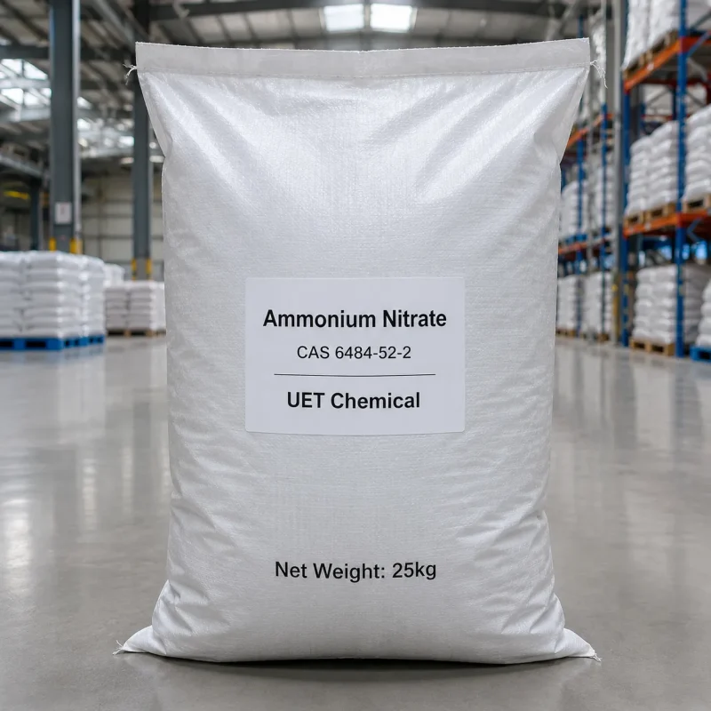 ammonium-nitrate-cas-6484-52-2-25kg-bag-packaging Ammonium nitrate CAS 6484-52-2 packed in 25kg woven PP bag, UET Chemical warehouse stock