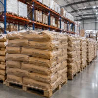 bulk-4a-zeolite-powder-bags-pallets-warehouse-stock-cas-69912-79-4 Palletized bags of 4A zeolite powder CAS 69912-79-4 wrapped in stretch film, bulk warehouse stock ready for shipment