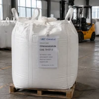 chloroacetamide-cas-79-07-2-1000kg-jumbo-bag-fibc 1000 kg jumbo bag of Chloroacetamide (CAS 79-07-2) on a pallet in UET Chemical warehouse with batch label