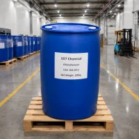 chlorphenesin-200kg-blue-plastic-drum-cas-104-29-0 200kg blue plastic drum of chlorphenesin CAS 104-29-0 on wooden pallet in UET Chemical warehouse