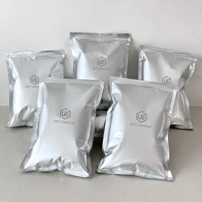 citicoline-sodium-cdp-choline-sample-foil-bags-cas-33818-15-4 Silver aluminum foil sample bags of citicoline sodium (CDP-choline) powder CAS 33818-15-4 by UET Chemical