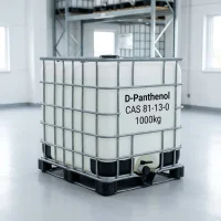 d-panthenol-cas-81-13-0-1000kg-ibc-tote D-Panthenol (CAS 81-13-0) 1000kg IBC tote bulk liquid packaging in UET Chemical warehouse