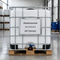 dihydromyrcenol-cas-18479-58-8-ibc-tote-bulk-packaging Dihydromyrcenol CAS 18479-58-8 bulk packaging in 1000L IBC tote tank on wooden pallet, UET Chemical