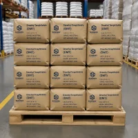 dimethyl-terephthalate-dmt-cas-120-61-6-pallet-stack Pallet stack of 25kg Dimethyl Terephthalate (DMT) CAS 120-61-6 industrial grade bags ready for export in warehouse