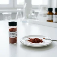 disperse-violet-26-cas-6408-72-6-dye-powder-sample Disperse Violet 26 (CAS 6408-72-6) dark violet disperse dye powder sample in laboratory vial and dish