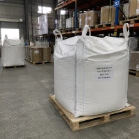 hydroxyecdysone-20-hydroxyecdysone-cas-5289-74-7-bulk-pack-ton-bag Large white FIBC bulk bag containing Hydroxyecdysone CAS 5289-74-7 on a wooden pallet in warehouse, industrial scale supply for sports nutrition ingredients from UET Chemical.