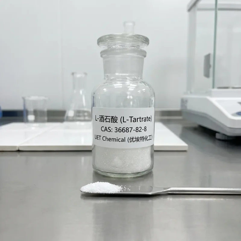 l-tartrate-cas-36687-82-8-white-crystalline-powder High-purity L-Tartrate (CAS 36687-82-8) white crystalline powder sample from manufacturer UET Chemical