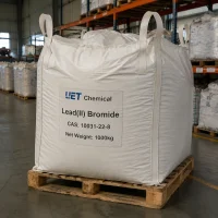1000kg FIBC ton bag of lead(II) bromide CAS 10031-22-8 with lifting loops on wooden pallet in UET Chemical warehouse