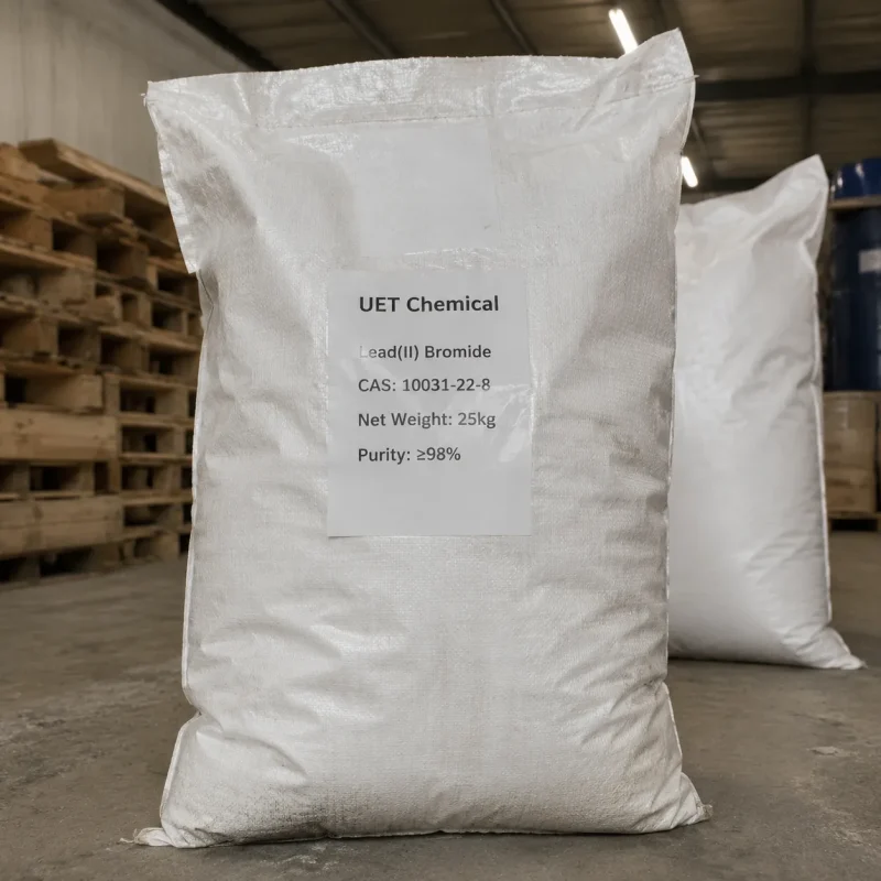 25kg PP woven bag of lead(II) bromide powder CAS 10031-22-8, purity 98% min, by UET Chemical in warehouse