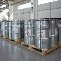 n-butyl-acrylate-cas-141-32-2-200l-steel-drum-packaging N-Butyl Acrylate CAS 141-32-2 packed in 200L galvanized steel drums on wooden pallets in UET Chemical warehouse