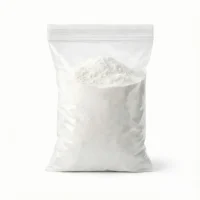 paracetamol-cas-103-90-2-pure-white-powder-sample-bag Pure white fine Paracetamol CAS 103-90-2 powder in a sealed transparent plastic bag, showcasing its excellent crystalline texture and high physical purity as an API raw material.