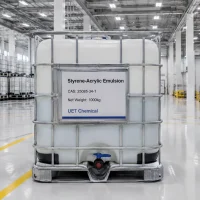 Bulk styrene-acrylic emulsion CAS 25085-34-1 in 1000kg IBC tote tank for industrial supply - UET Chemical